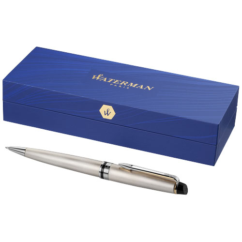 Stylo à bille publicitaire Expert Waterman Acier et Doré